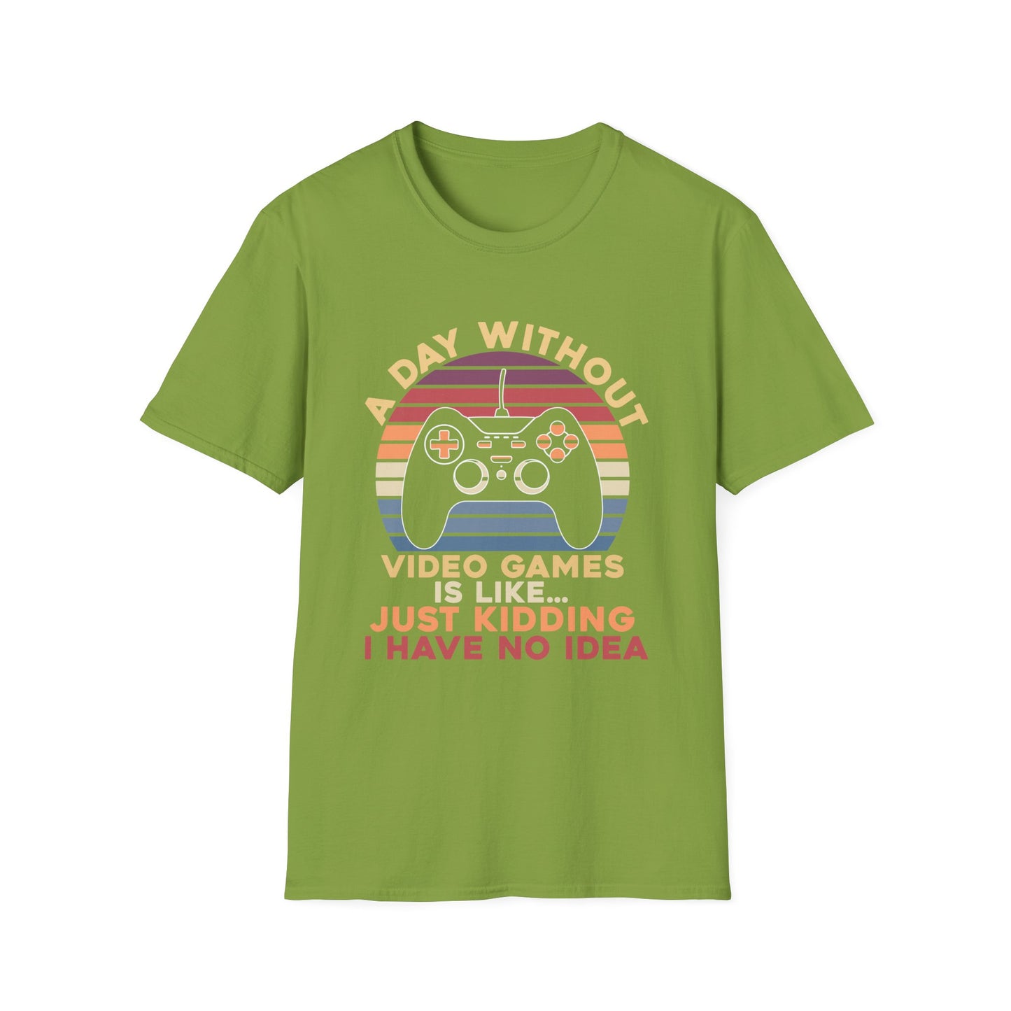 Funny Gamer T-Shirt - 'A Day Without Video Games' Unisex Softstyle Tee