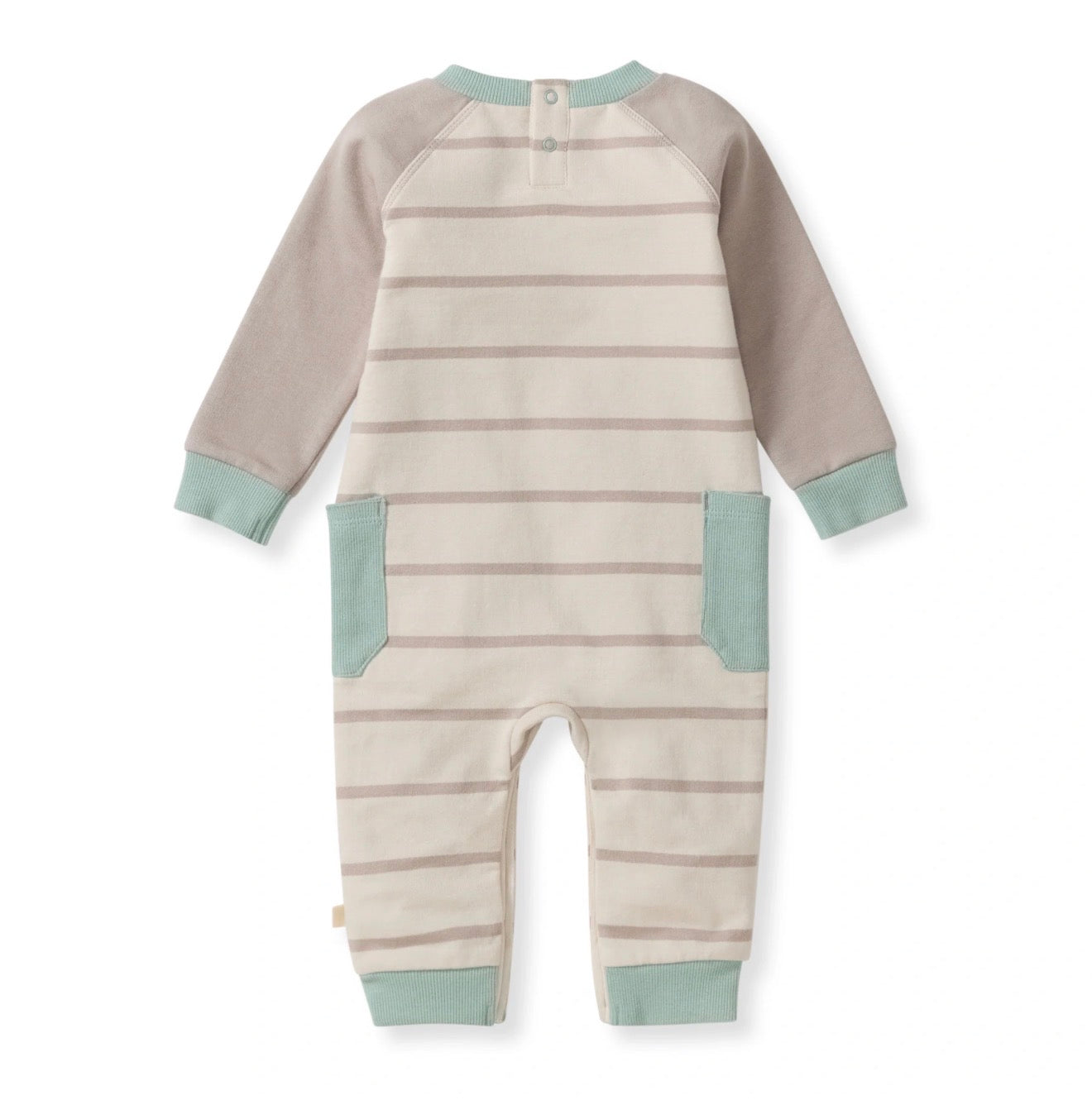 Burt's Bees Striped Boys Jumpsuit