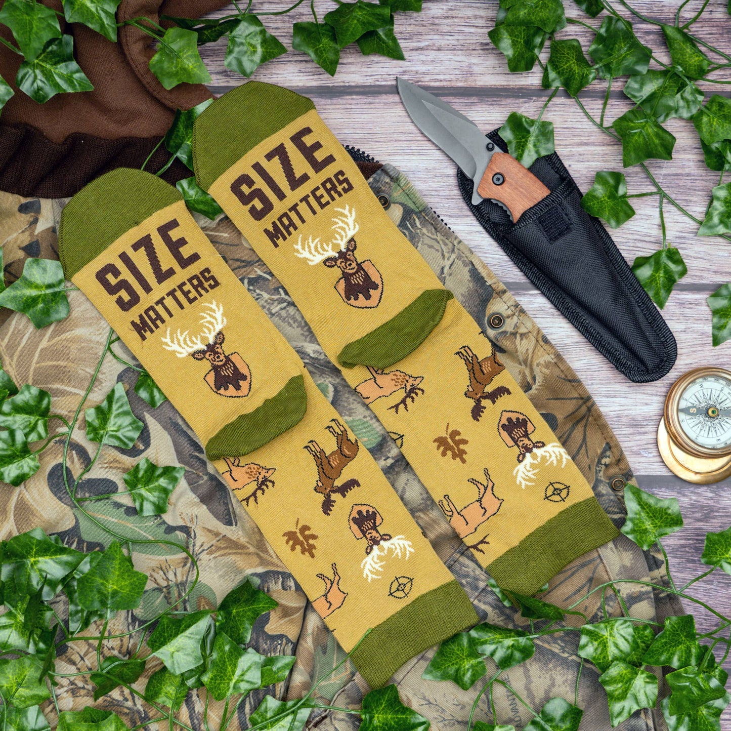 Size Matters Funny Hunting Socks for Men