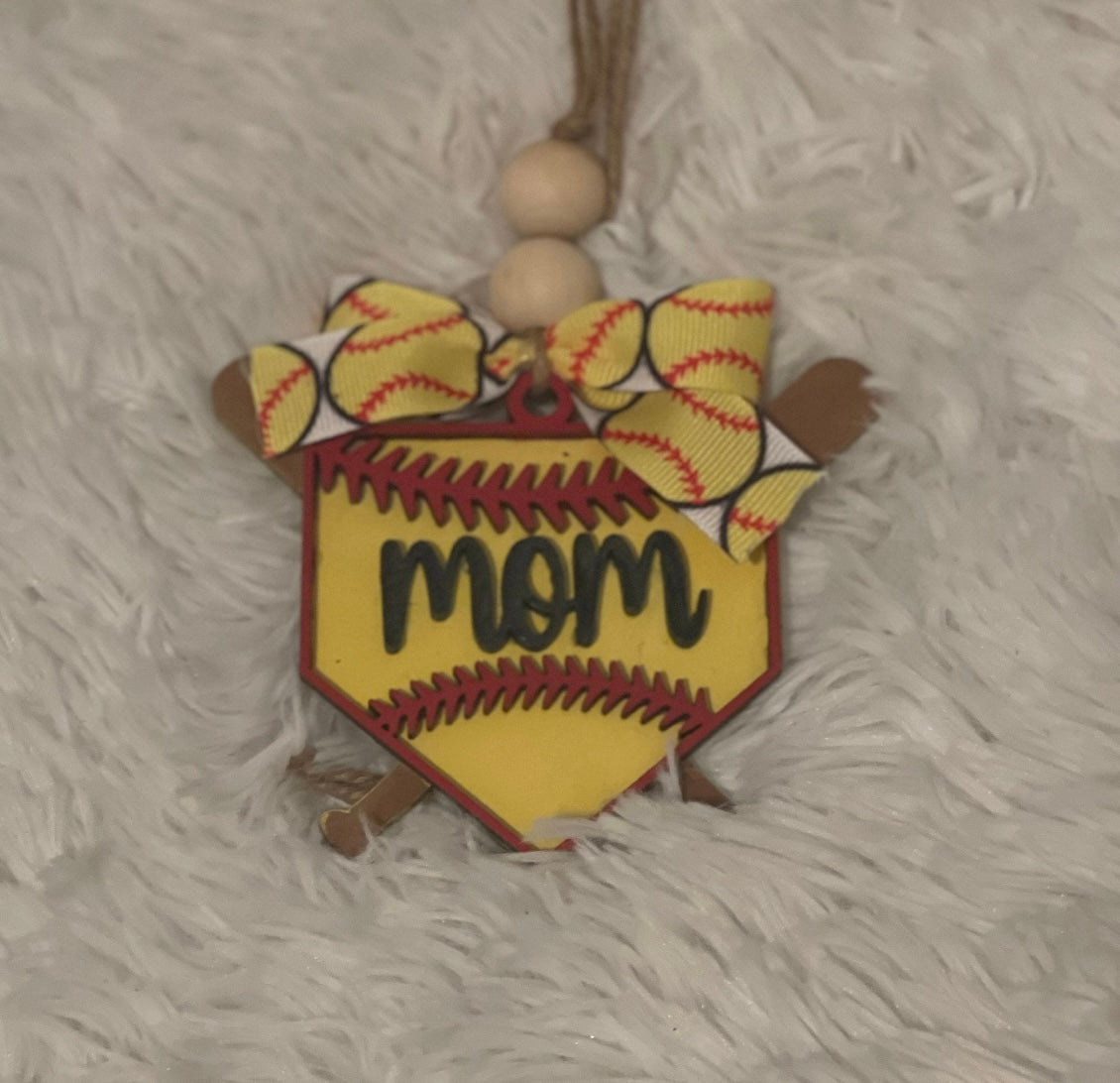 Baseball Mom Accessories Baseball Car Charms Bag Charms Baseball gifts Baseball gifts for Mom