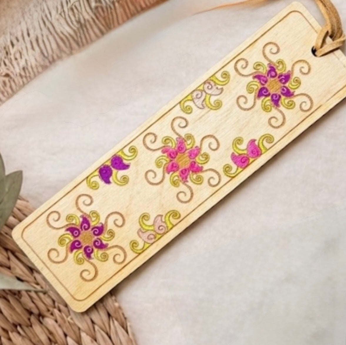 Themed Wooden Bookmark with Tassel