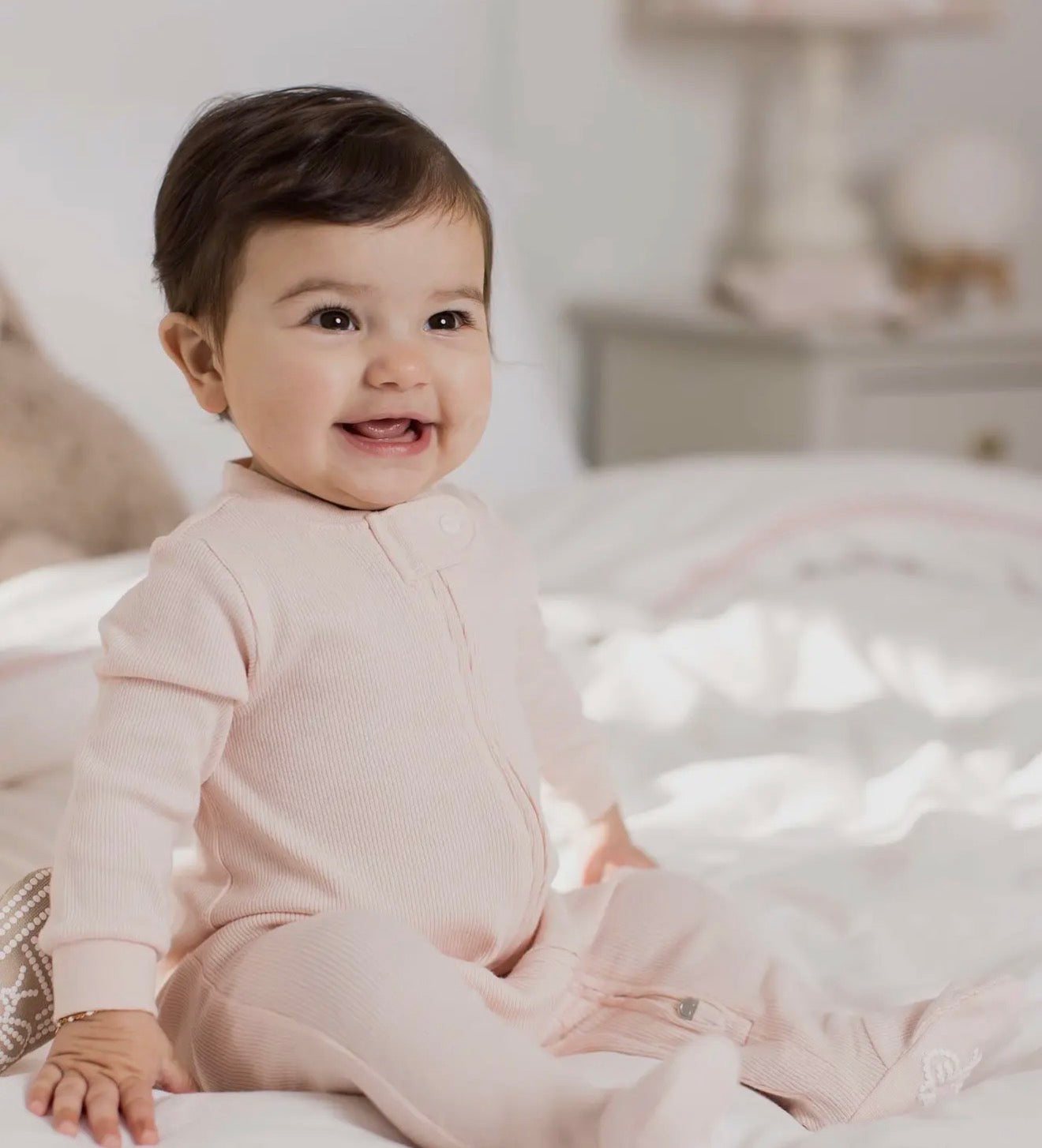 Burt's Bees Solid Rib Organic Cotton Sleep & Play-Pink