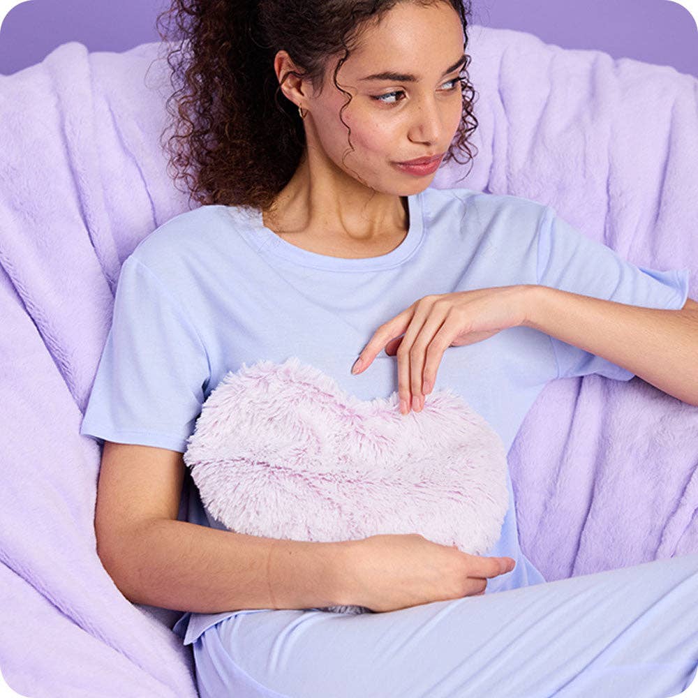 Marshmallow Lavender Warmies Heart Heat Pad