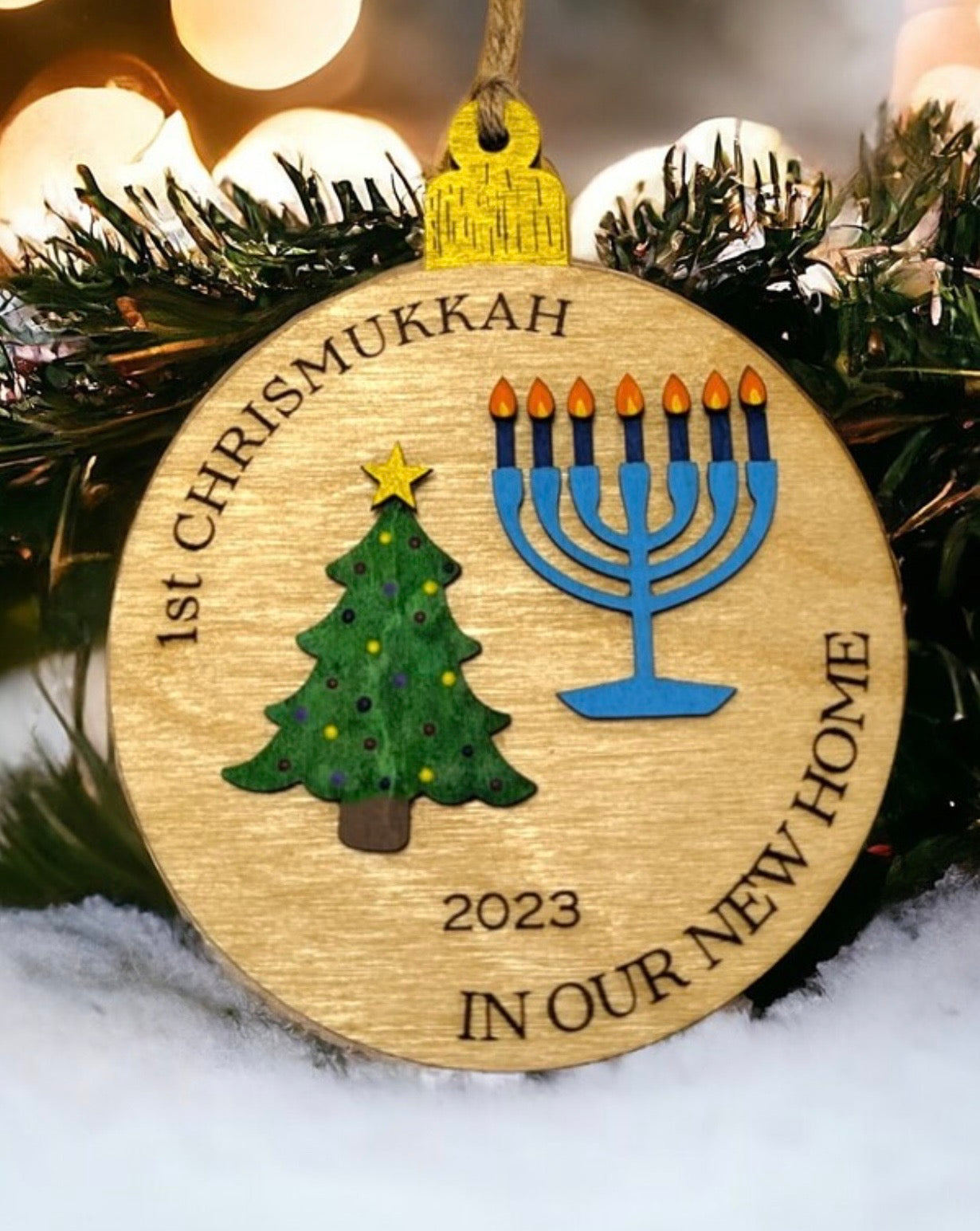 My First Christmukkah (Christmas & Hanukkah) Ornament