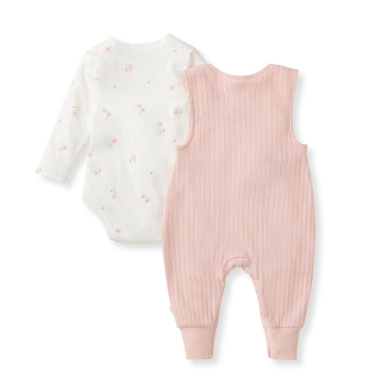 Burt's Bees Floral Bodysuit & Jumpsuit Set