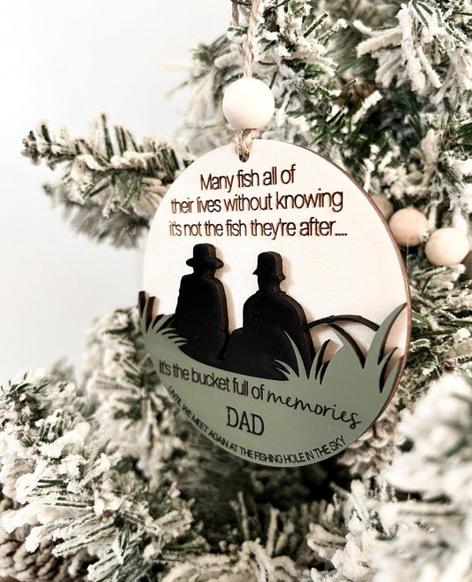 Memorial Keepsake Fishing Ornament