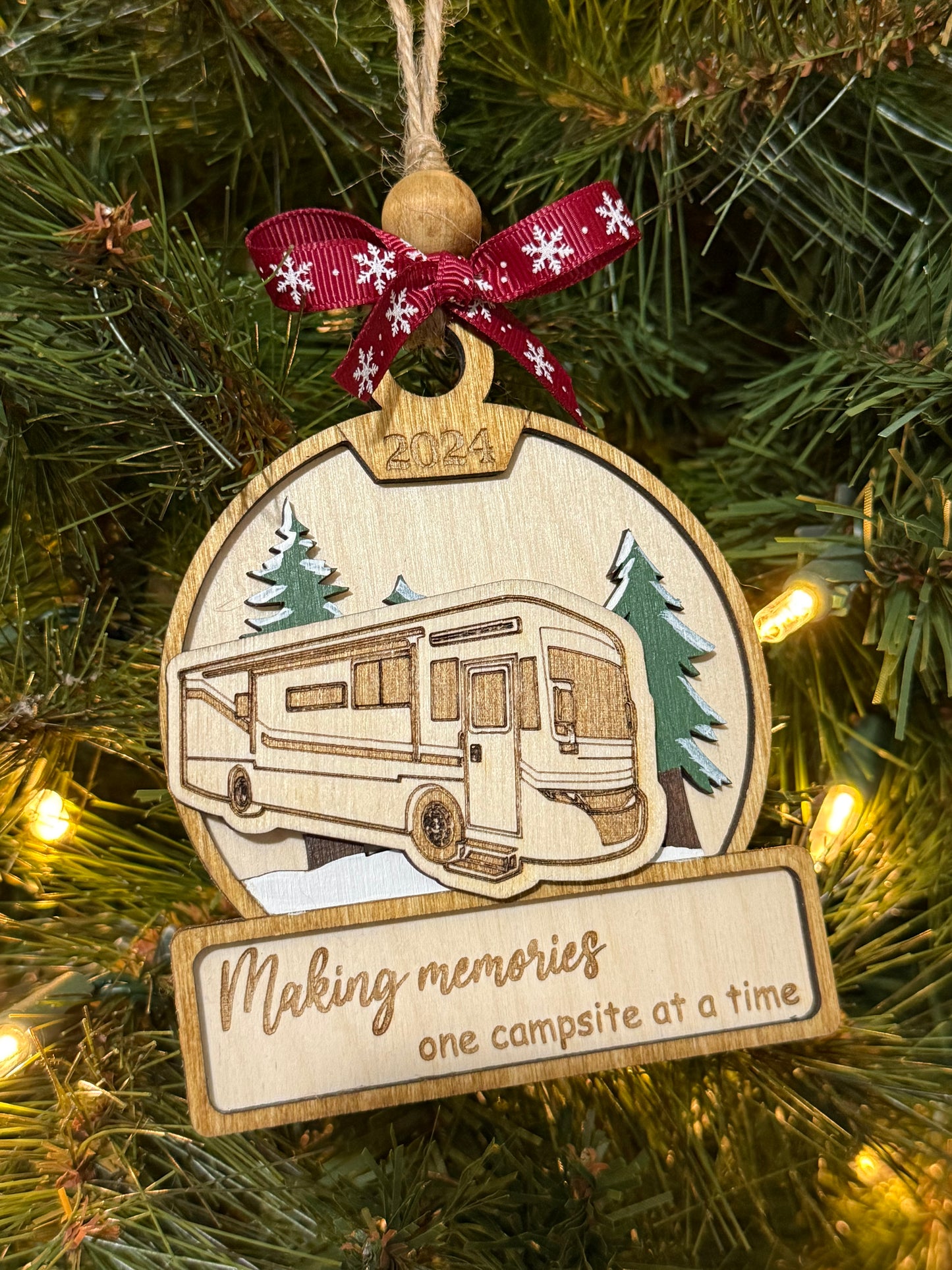 Custom RV Camper Motorhome Christmas Ornament