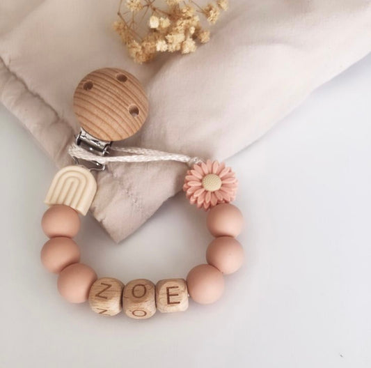 Custom Name Baby Pacifier Clip Holder for Newborn