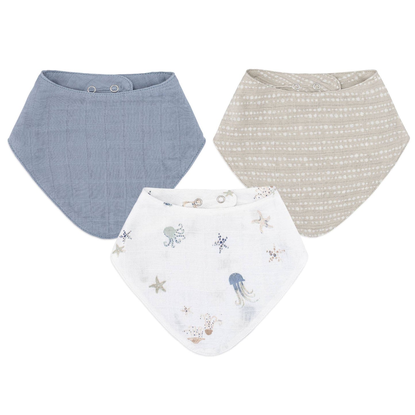 Cove 3-pc. Muslin Bib Set (Sea Life)