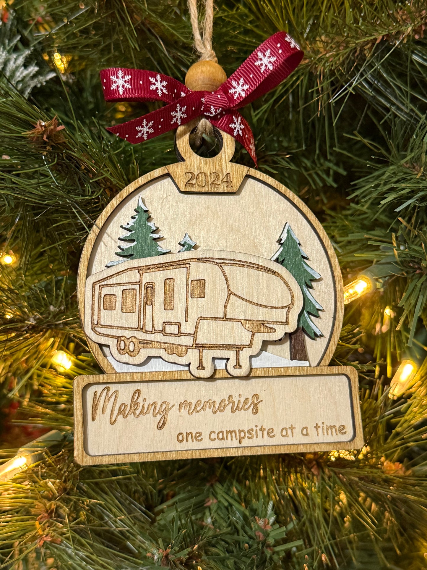 Custom RV Camper Motorhome Christmas Ornament