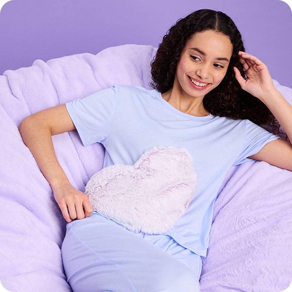 Marshmallow Lavender Warmies Heart Heat Pad