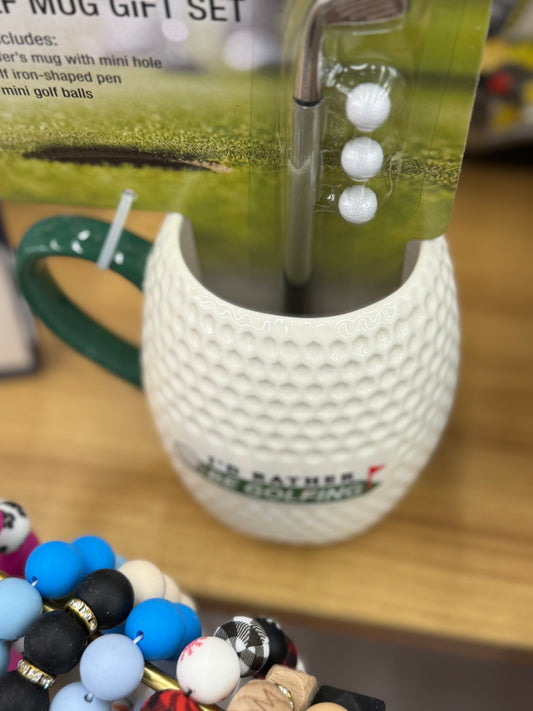 I’d Rather Be Golfing Mug & Pen Set