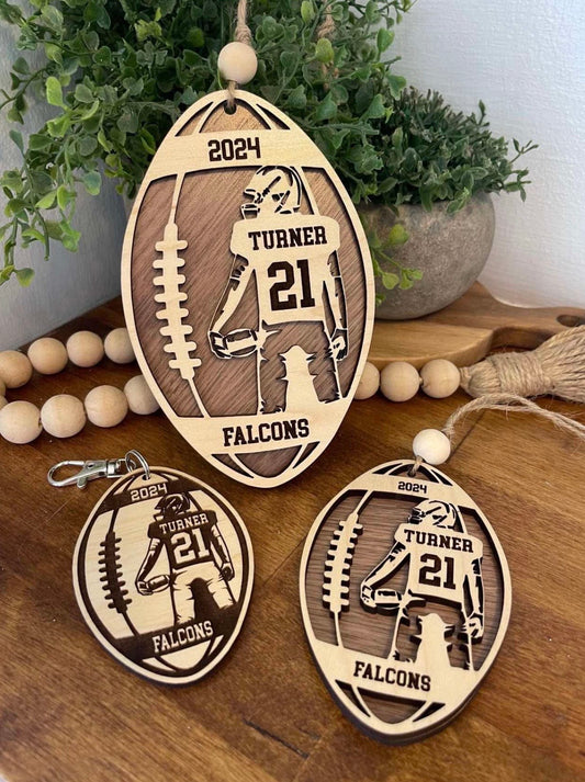 Customizable Football Ornament