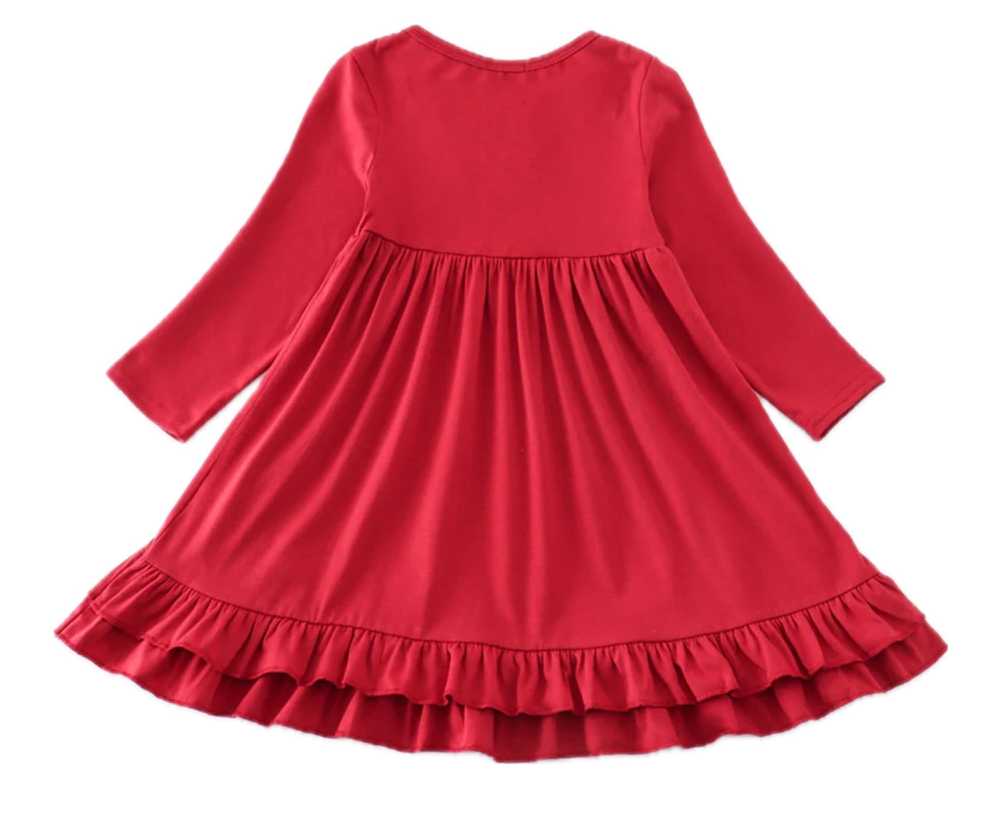 RED RUFFLE GIRL DRESS