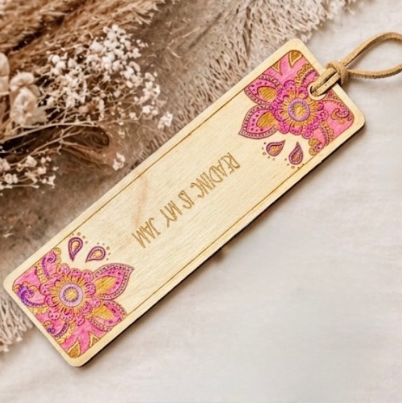 Themed Wooden Bookmark with Tassel