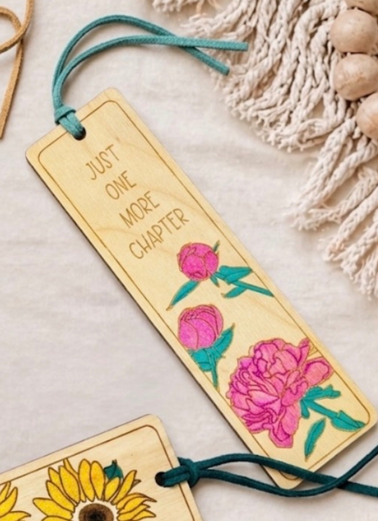 Themed Wooden Bookmark with Tassel