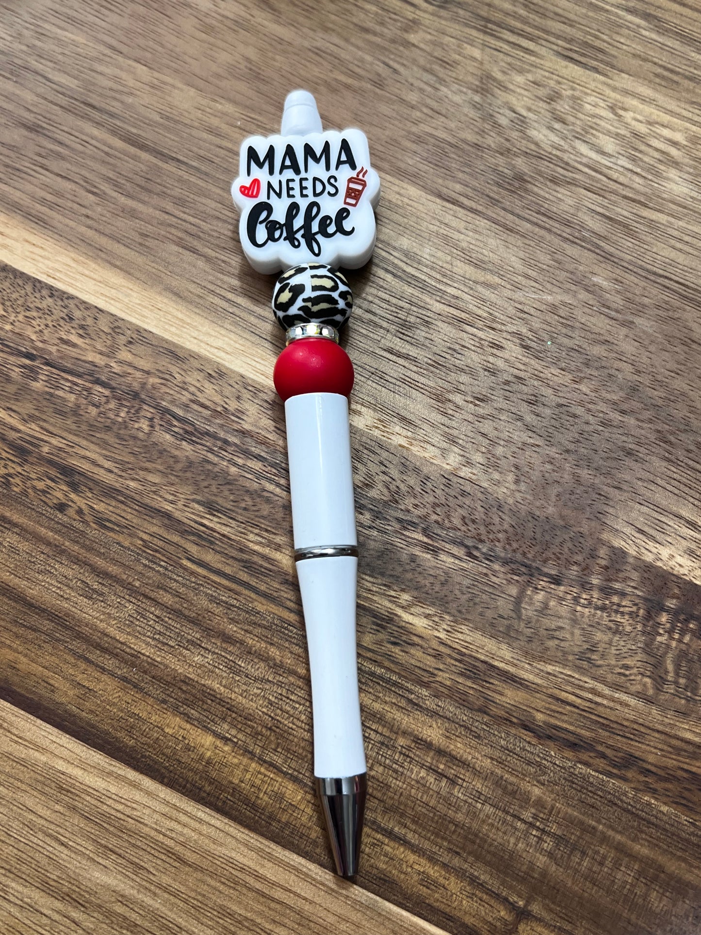 Mama Needs Coffee Silicone Beaded Pen | Mother Gifts | Mama Keychain | Coffee Keychain Keychain | Pen | Gifts For Her