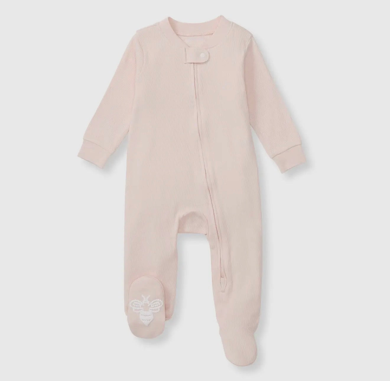 Burt's Bees Solid Rib Organic Cotton Sleep & Play-Pink