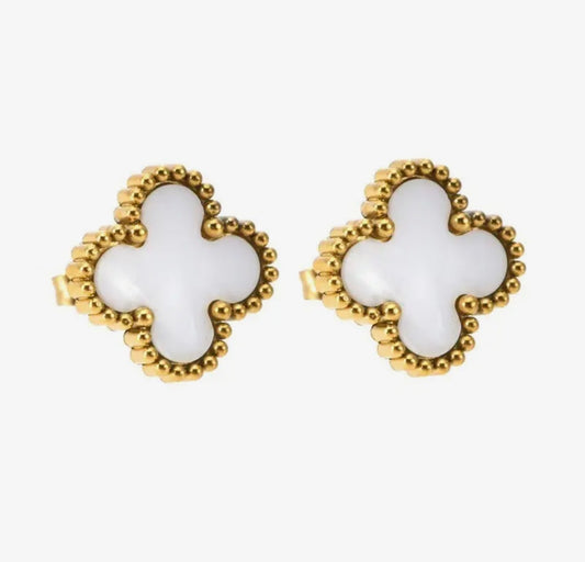 Vintage Clover Stud Earrings