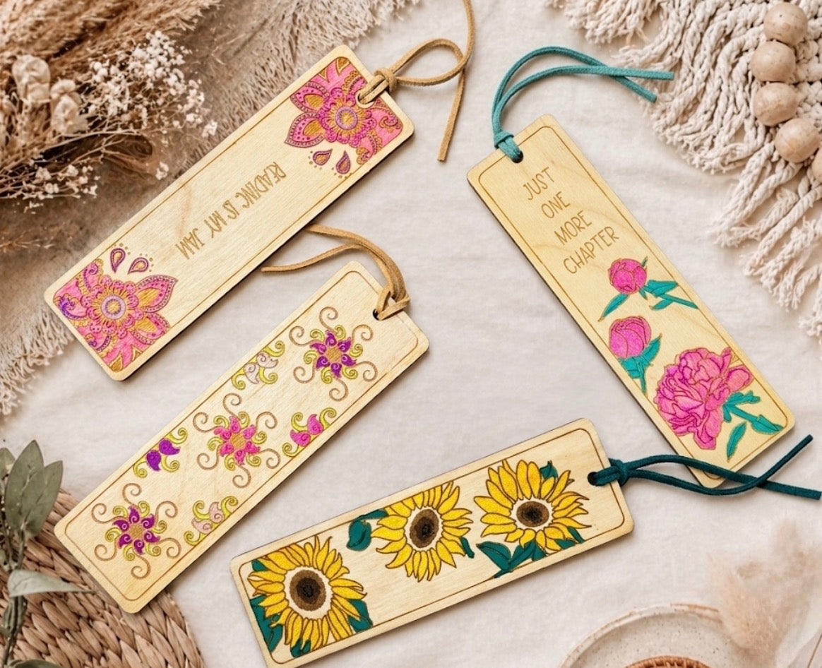 Themed Wooden Bookmark with Tassel