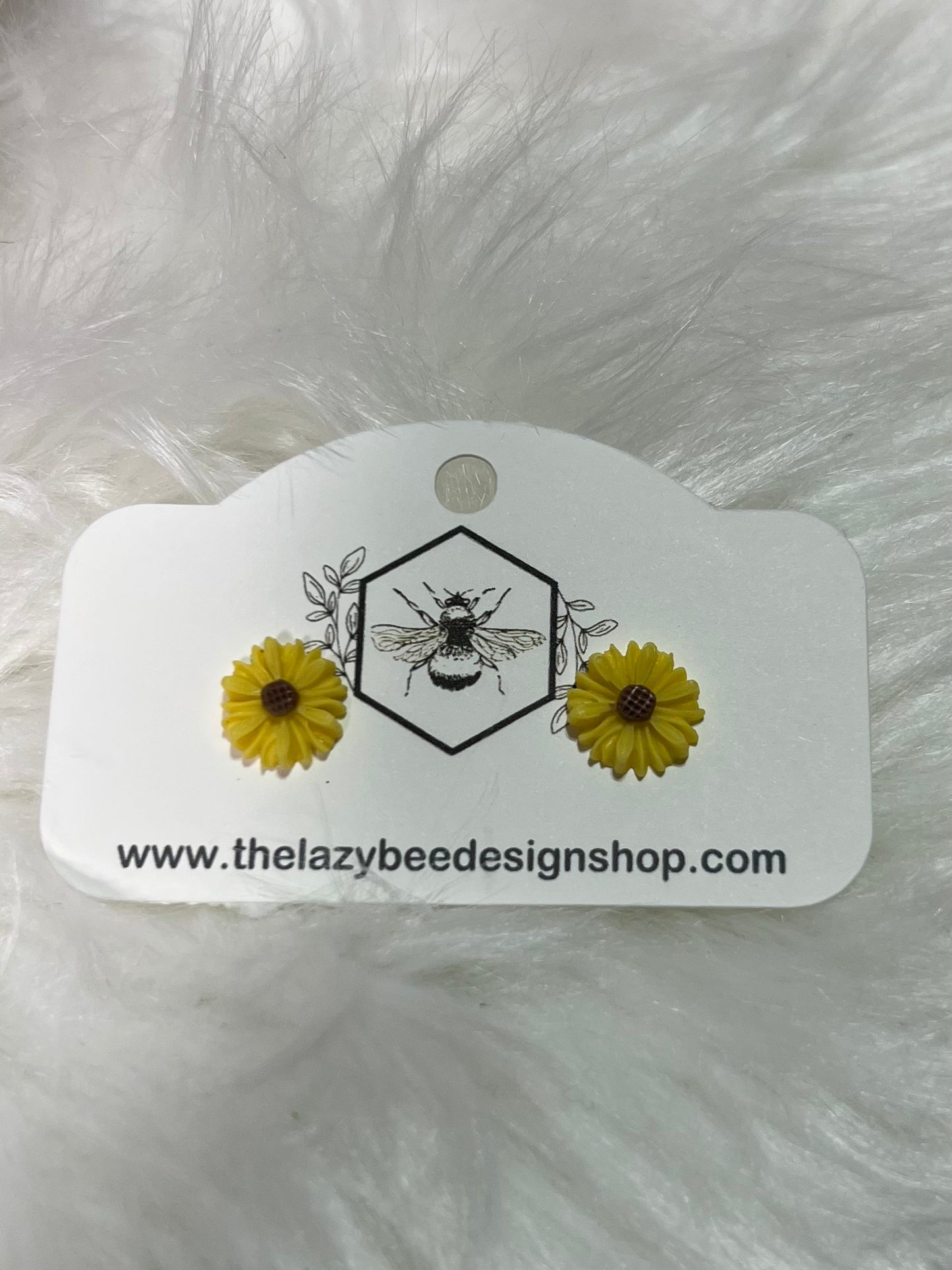 Sunflower Stud Earrings | Sunflower Clay Stud Earrings