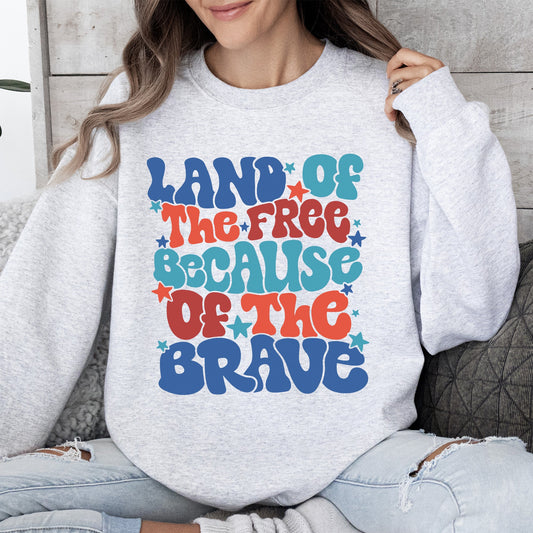 Land Of The Free, American Babe, 4th of July Sweatshirt