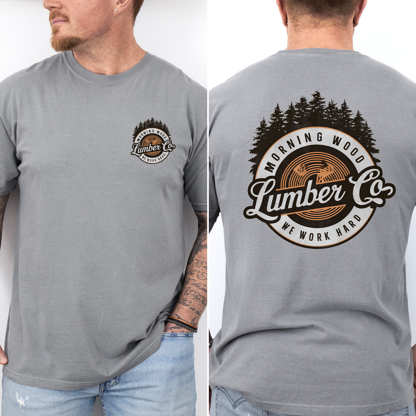 Morning Wood Lumber, Funny, Dad, Father's Day, Husband, Brother, Guy Gift, Comfort Colors T-Shirt