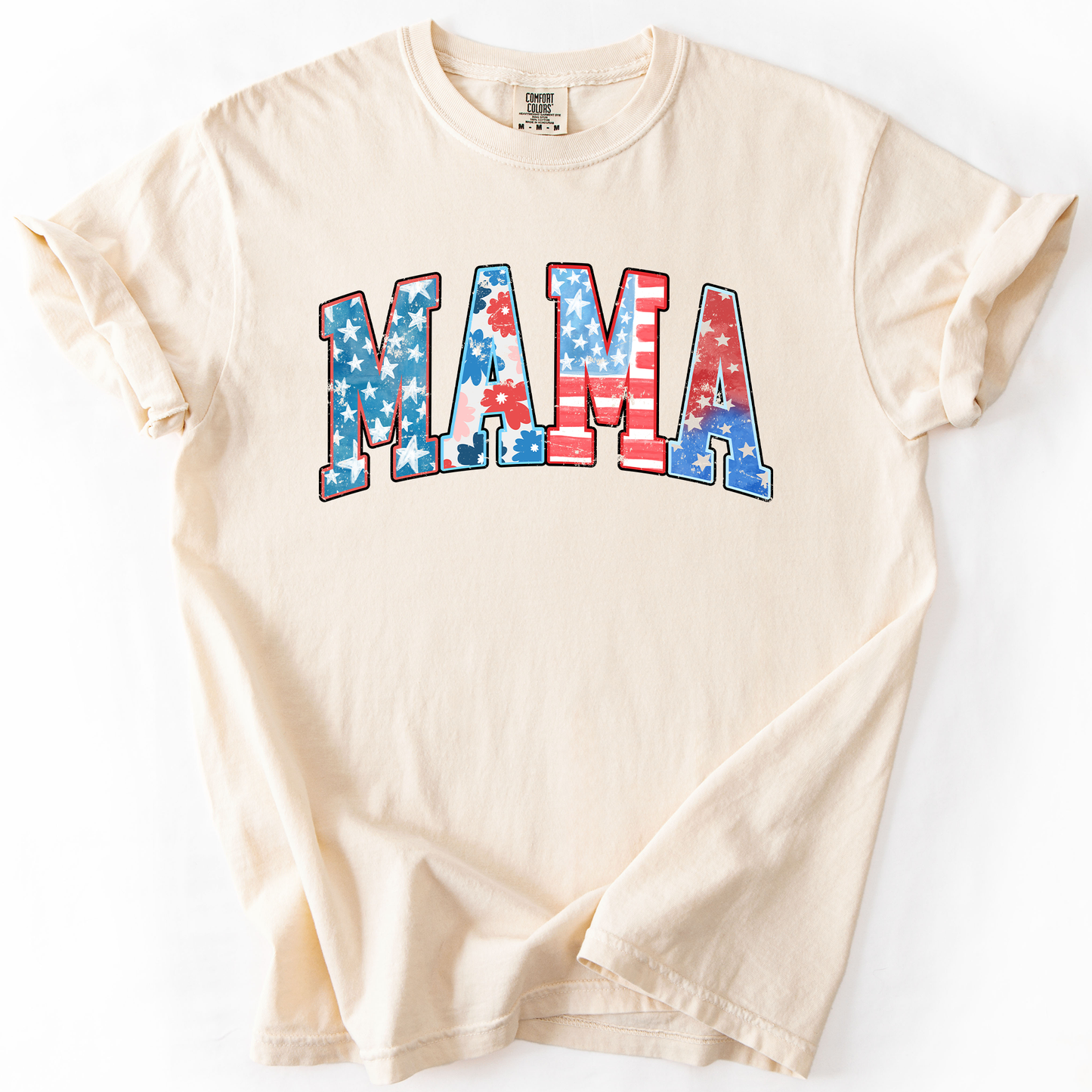 Patriotic Mama, Fourth of July, America, Patriotic, USA, Comfort Colors T-Shirt