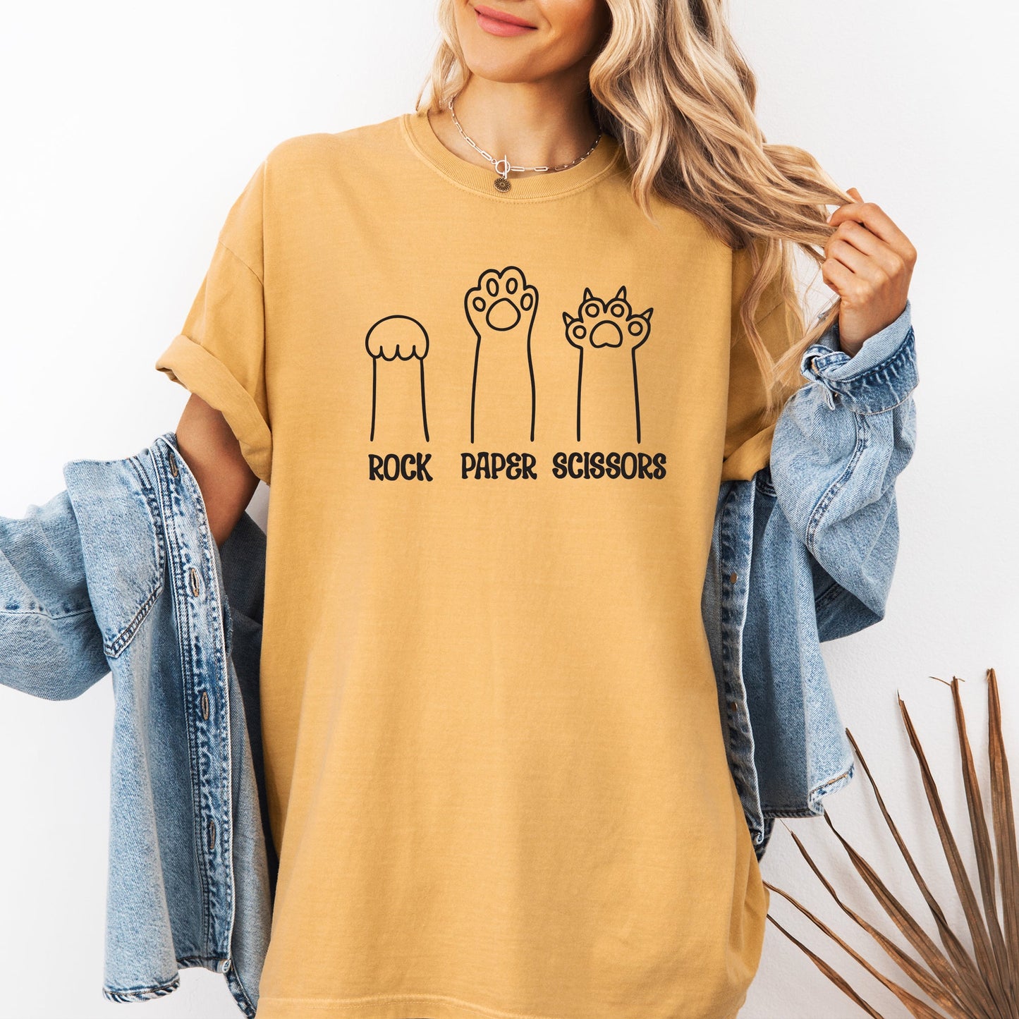 Rock, Paper, Scissors, Cat Mom, Cat Funny, Feline, Pet Tshirt Comfort Colors T-Shirt