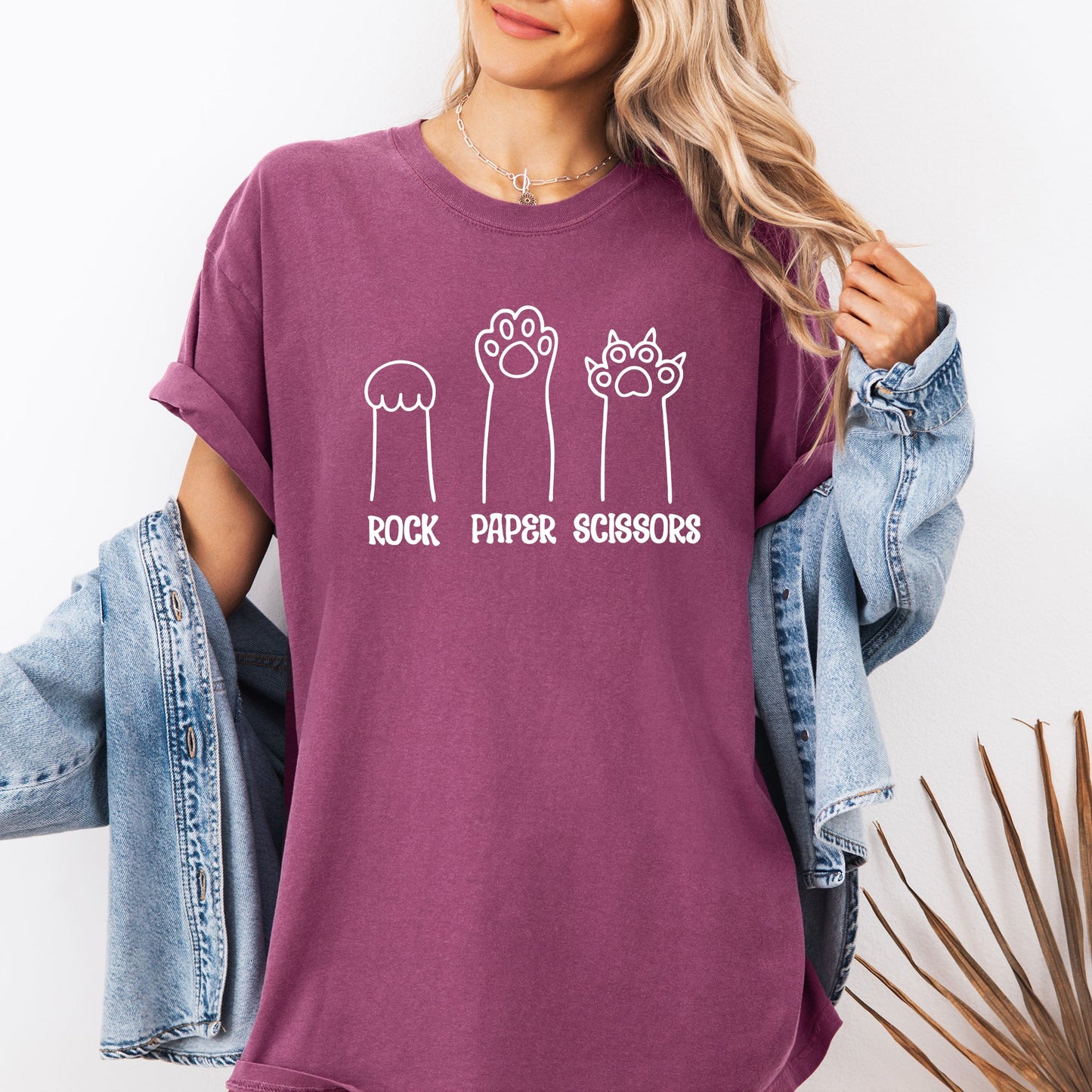 Rock, Paper, Scissors, Cat Mom, Cat Funny, Feline, Pet Tshirt Comfort Colors T-Shirt