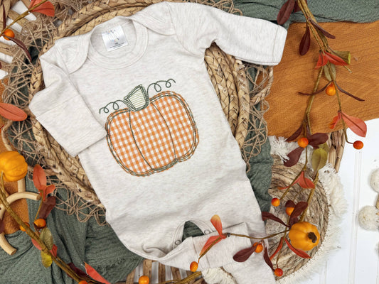 Pumpkin Baby Romper, Fall Outfit For Baby, Halloween Romper
