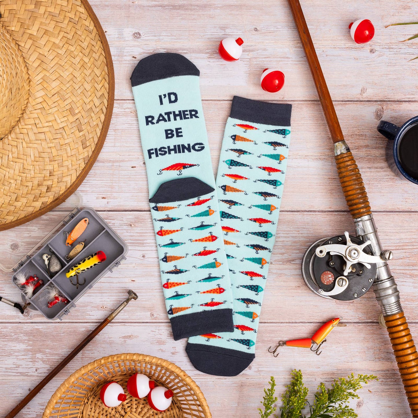 I'd Rather Be Fishing Socks