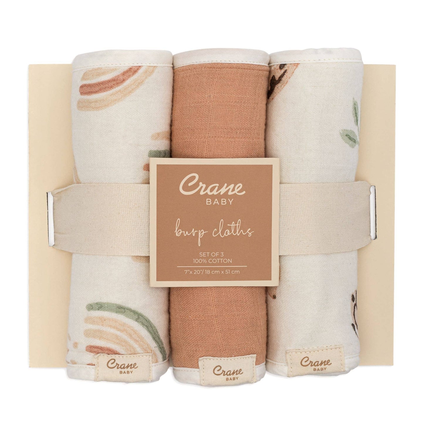 Parker 3-pc. Baby Burp Cloth Set (Rainbow/Butterfly)