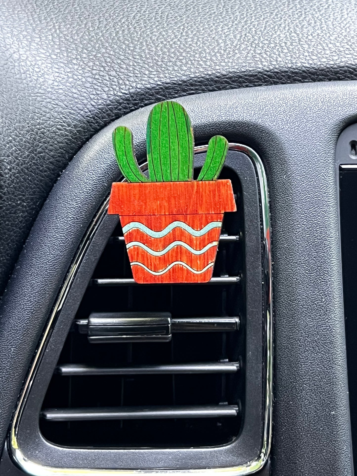 Cactus Car Air Freshener/ Diffuser  for Essential Oils | Car Vent Clip