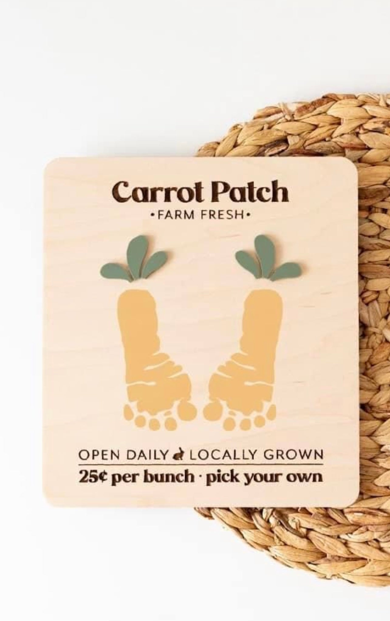 Easter Carrot Patch Footprint Sign