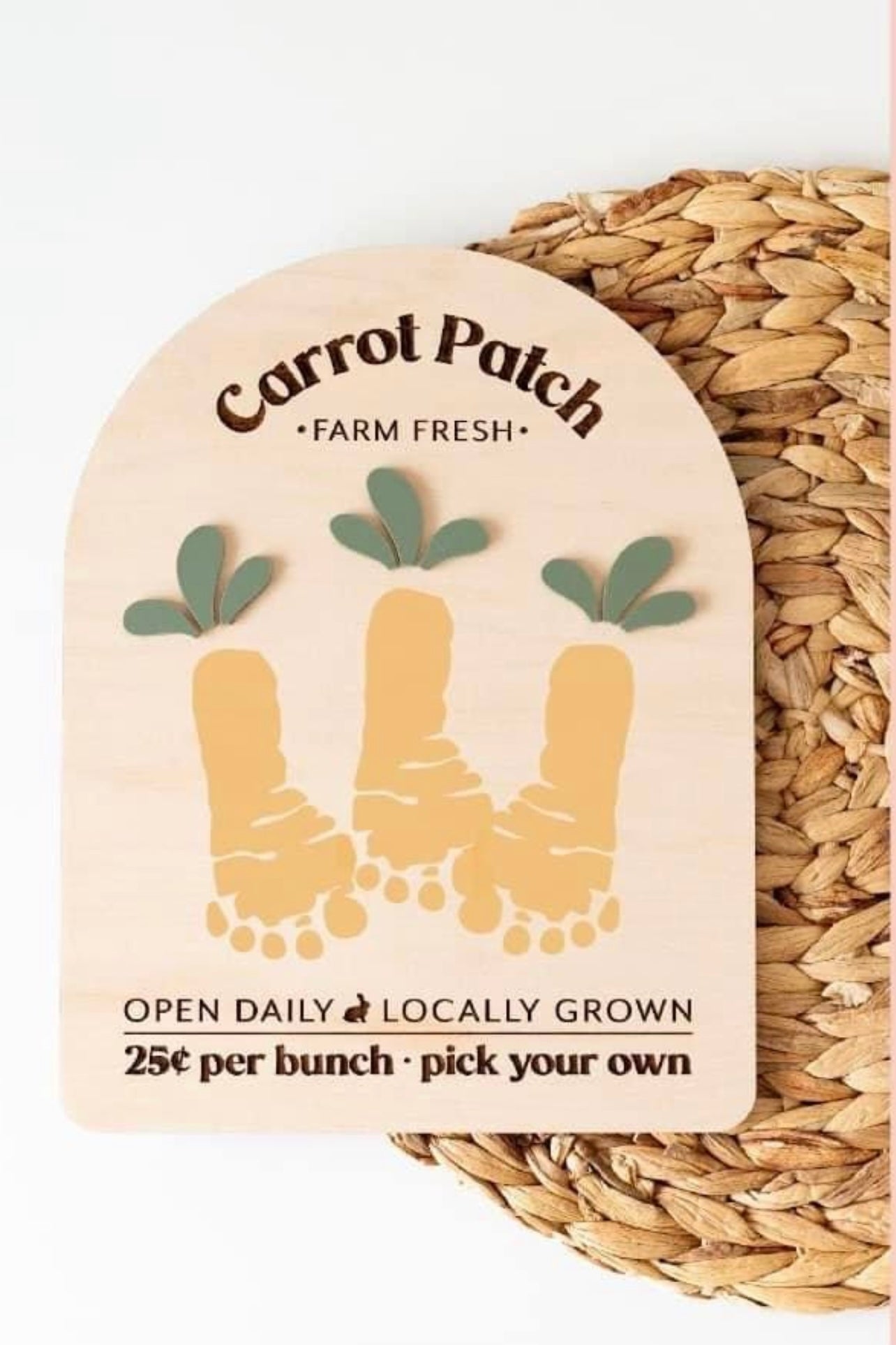 Easter Carrot Patch Footprint Sign