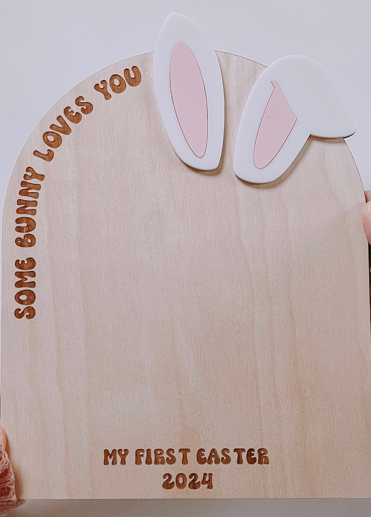 Some Bunny Loves You Easter Footprint Sign