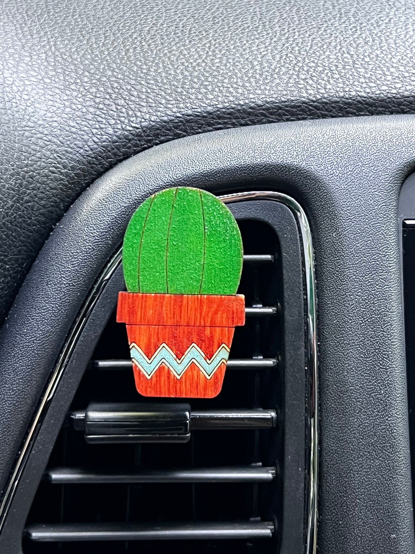 Cactus Car Air Freshener/ Diffuser  for Essential Oils | Car Vent Clip