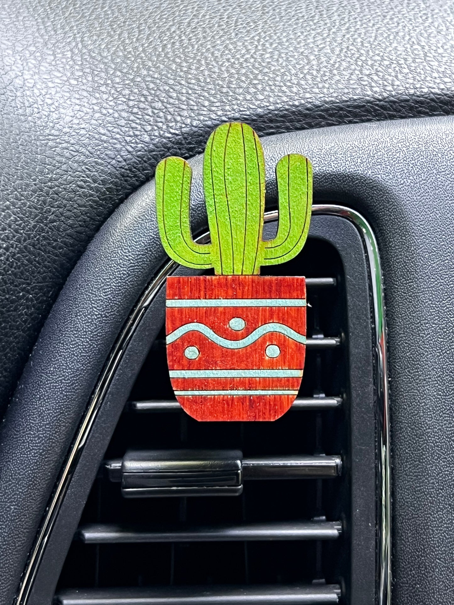 Cactus Car Air Freshener/ Diffuser  for Essential Oils | Car Vent Clip