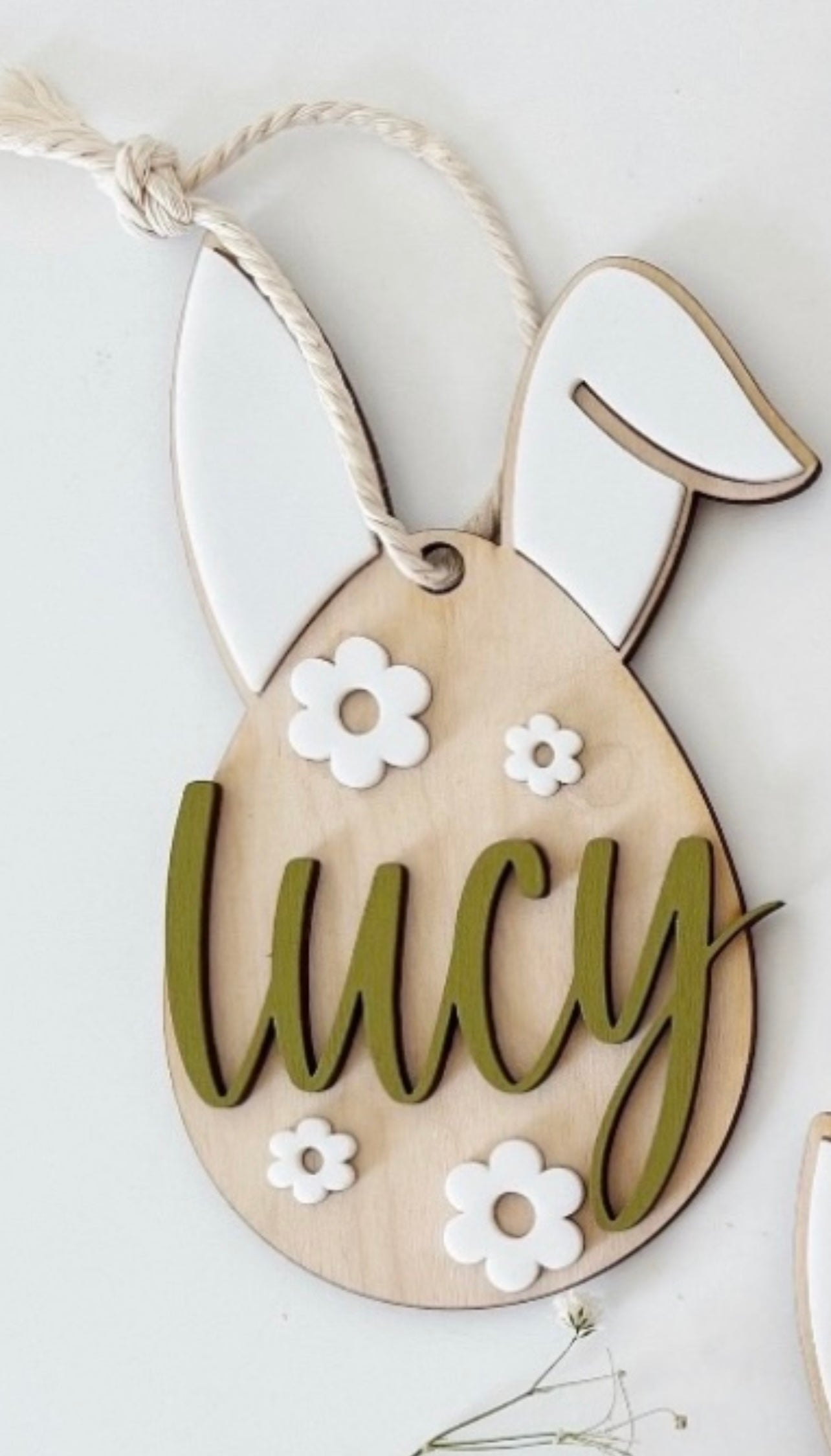 3D Easter Bunny Basket Tags