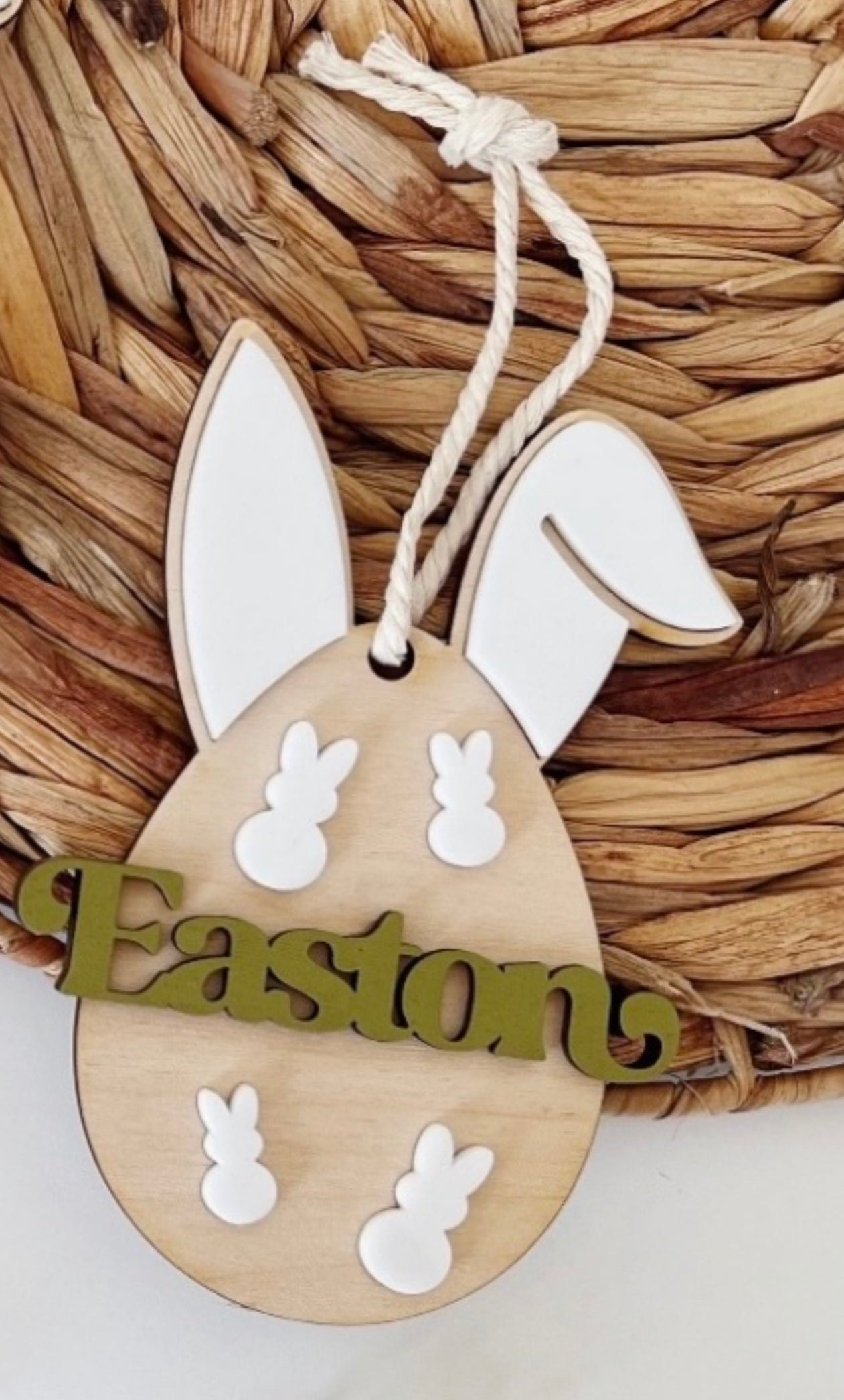 3D Easter Bunny Basket Tags