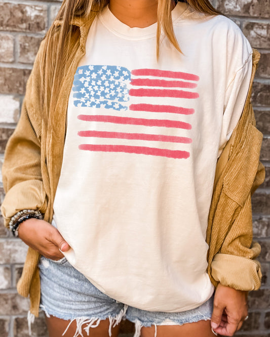 Retro America Shirt, American Flag, 4th Of July Shirt, Fourth Of July, Patriotic USA Gift, Women's Graphic Tee, Comfort Colors, USA Shirt