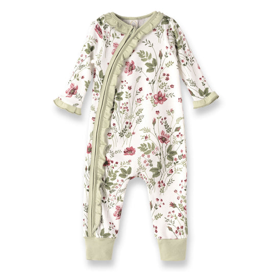 Pretty Petals Bamboo Zipper Romper