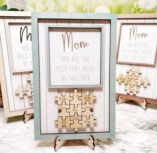 Mom Puzzle Piece Sign Personalized Gift For Mom for Mother's Day