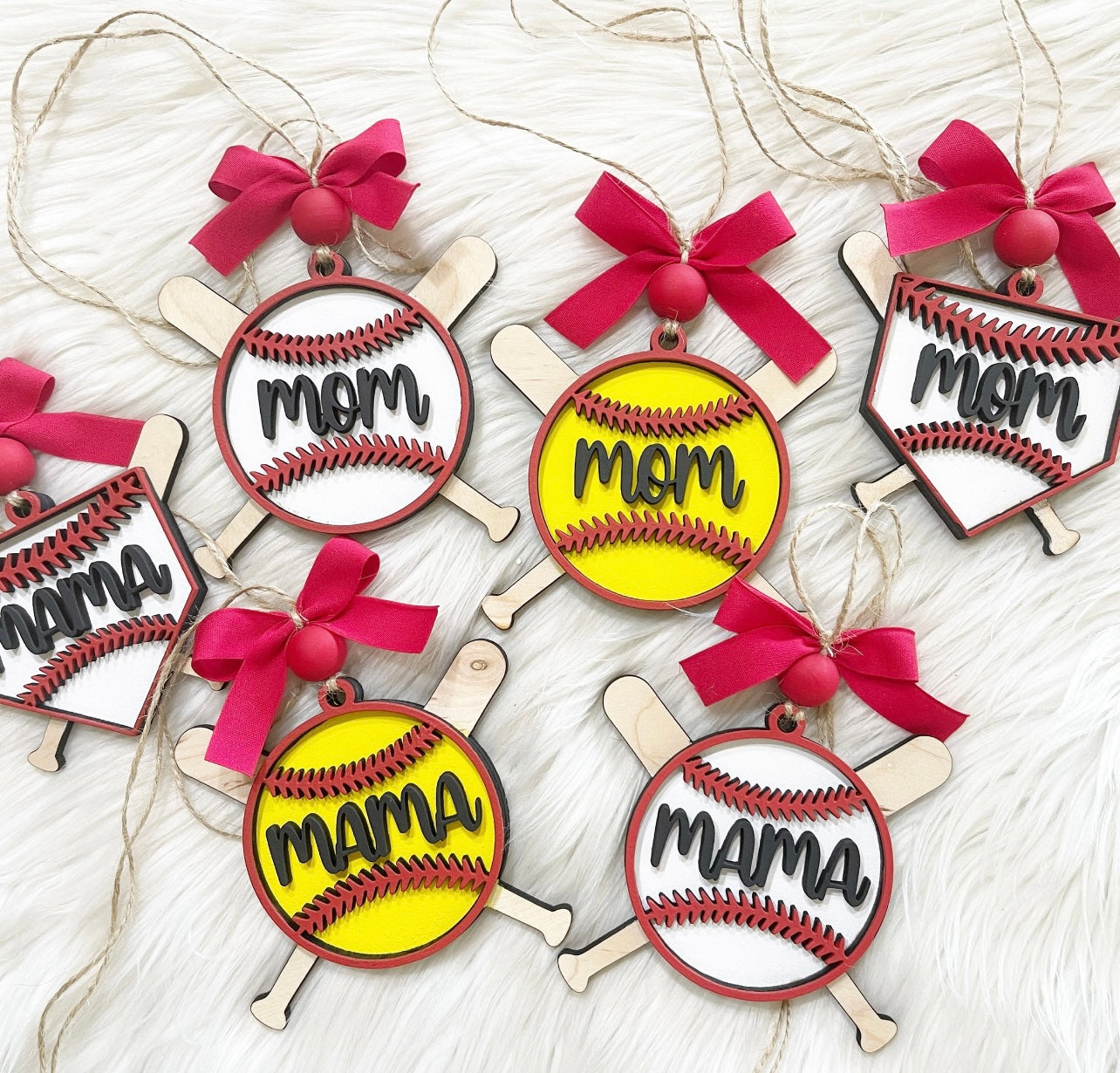 Baseball Mom Accessories Baseball Car  Charms Bag Charms Baseball gifts Baseball gifts for Mom