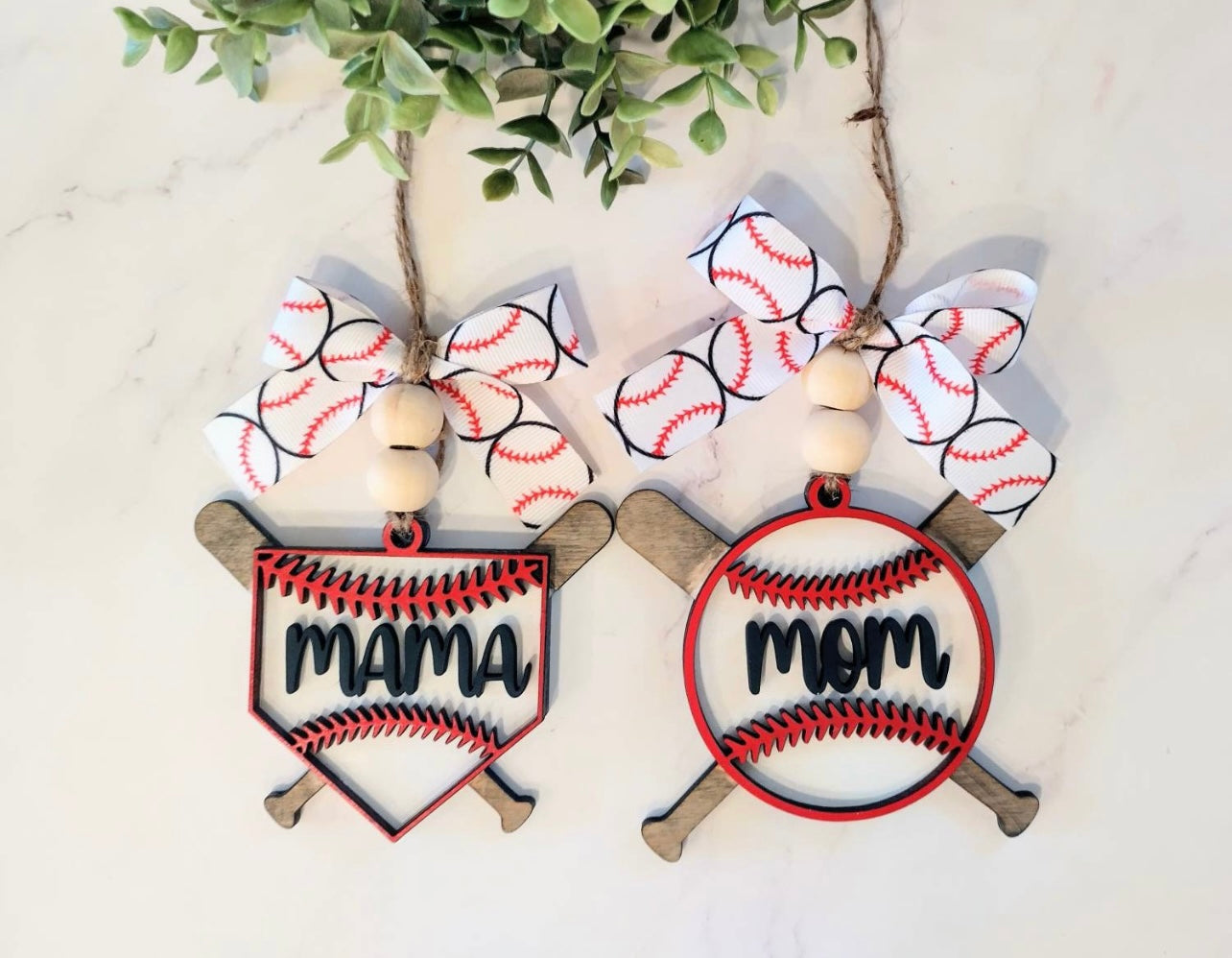 Baseball Mom Accessories Baseball Car  Charms Bag Charms Baseball gifts Baseball gifts for Mom