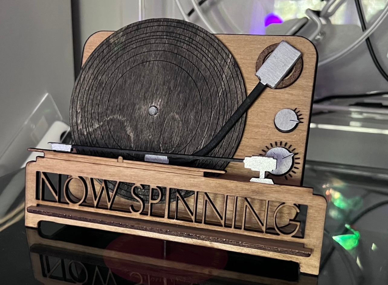 Vinyl Record Album Display Stand, Now Spinning Display, Album Display Stand