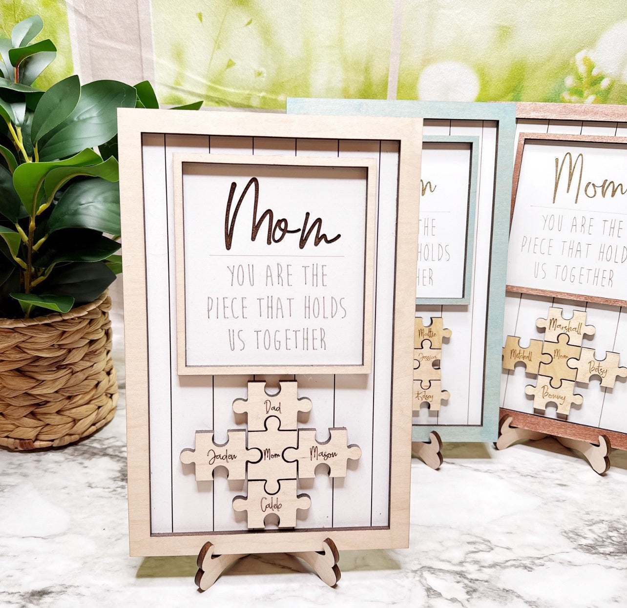 Mom Puzzle Piece Sign Personalized Gift For Mom for Mother's Day